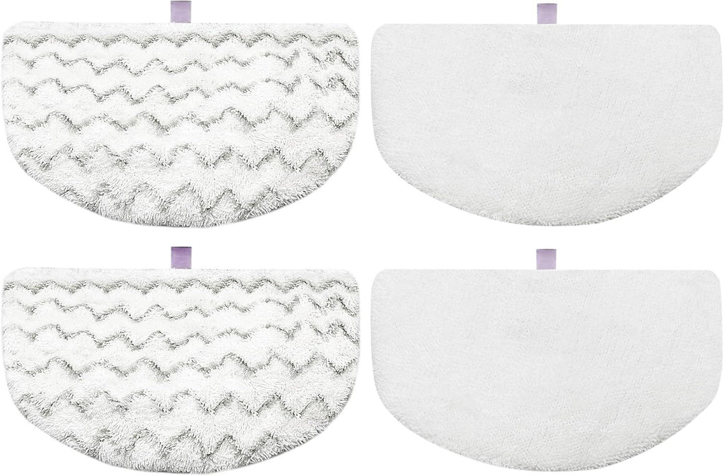 4 Pack Steam Mop Pads Replacement or Bissell Powerresh Steam Mop 1940 1440 1544 1806 2075 Series, Model 5938 19402 19404 19408 19409 1940A 1940 1940Q 1940T 1940W, Microiber Washable, Reusable