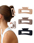 3Pcs Silicone Hair Clips lexible Claw Clips or Women Cloud Clip Bendable Large Hair Claw Clip