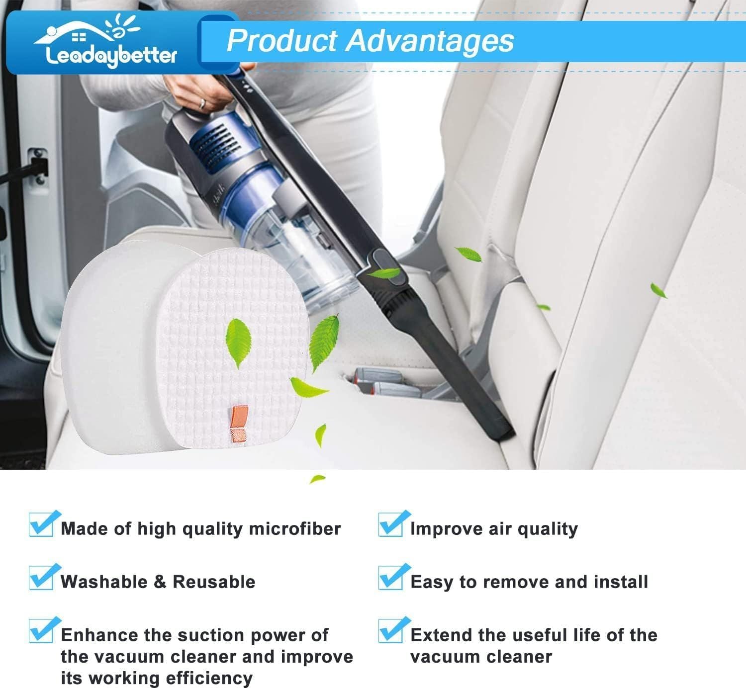 6 Pack ilter Replacement or Shark Rocket Pet Pro IX140 IX141 IX142 IZ140 IZ141C IZ142 IZ162H IZ362H IZ363HT IZ440H IZ462H IZ482H IZ483H Cordless Stick ilters, Comapre Part # 617J140