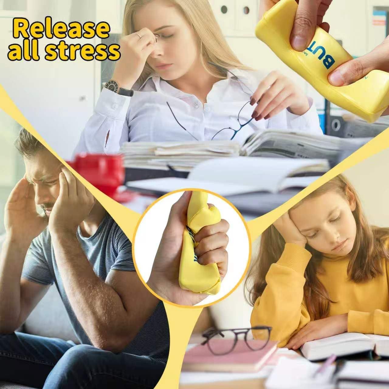 Slow Rebound Cute Butter Squeeze Stress Balls, 2026 New Realistic Soft Butter Stick Fidget Toy,Slow Rising Portable Squishy for Adults Anxiety & Stress Relief, Sensory Gifts for Office, Home（1pcs）