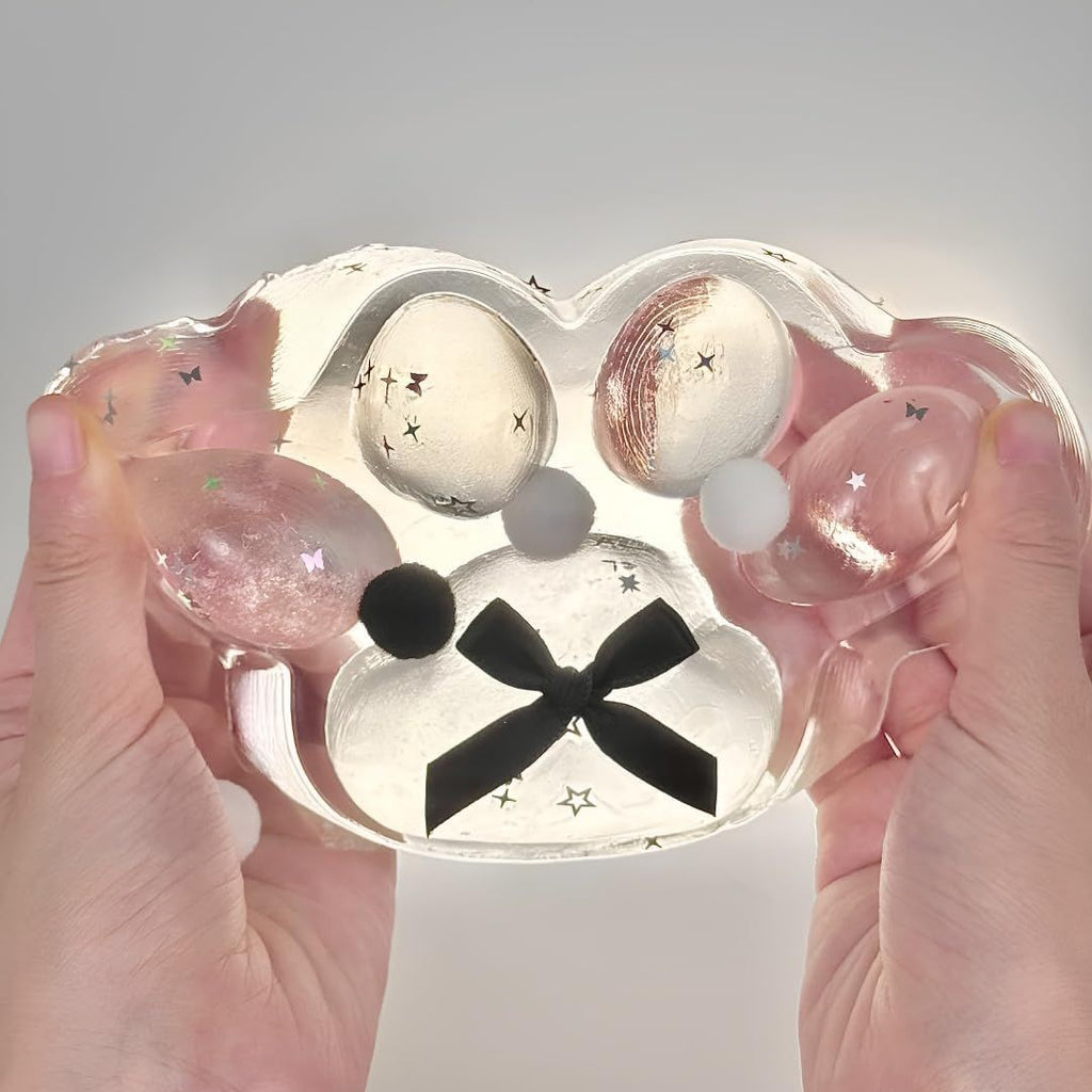 3 Pcs Taba Squishy Cat Paw Big 5 in Squeeze Toys, Large Transparent Cat Paw Squishy Toys Pack, Squeeze Toy for Chill and Stress Relief, Birthday Gift Present, Squeeze Toys for Adults