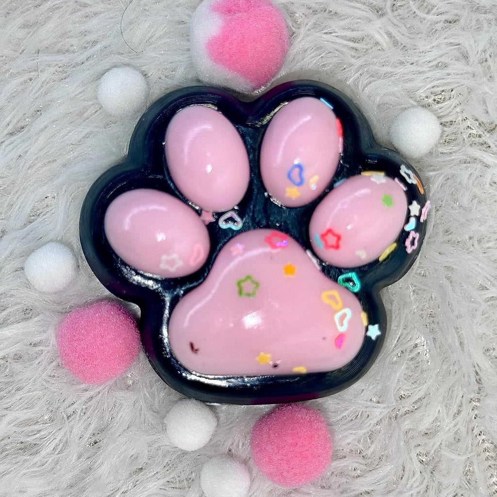 3 Pcs Taba Squishy Cat Paw Big 5 in Squeeze Toys, Large Transparent Cat Paw Squishy Toys Pack, Squeeze Toy for Chill and Stress Relief, Birthday Gift Present, Squeeze Toys for Adults