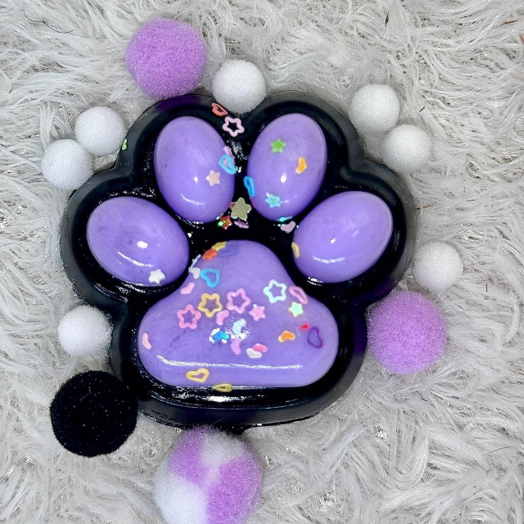 3 Pcs Taba Squishy Cat Paw Big 5 in Squeeze Toys, Large Transparent Cat Paw Squishy Toys Pack, Squeeze Toy for Chill and Stress Relief, Birthday Gift Present, Squeeze Toys for Adults