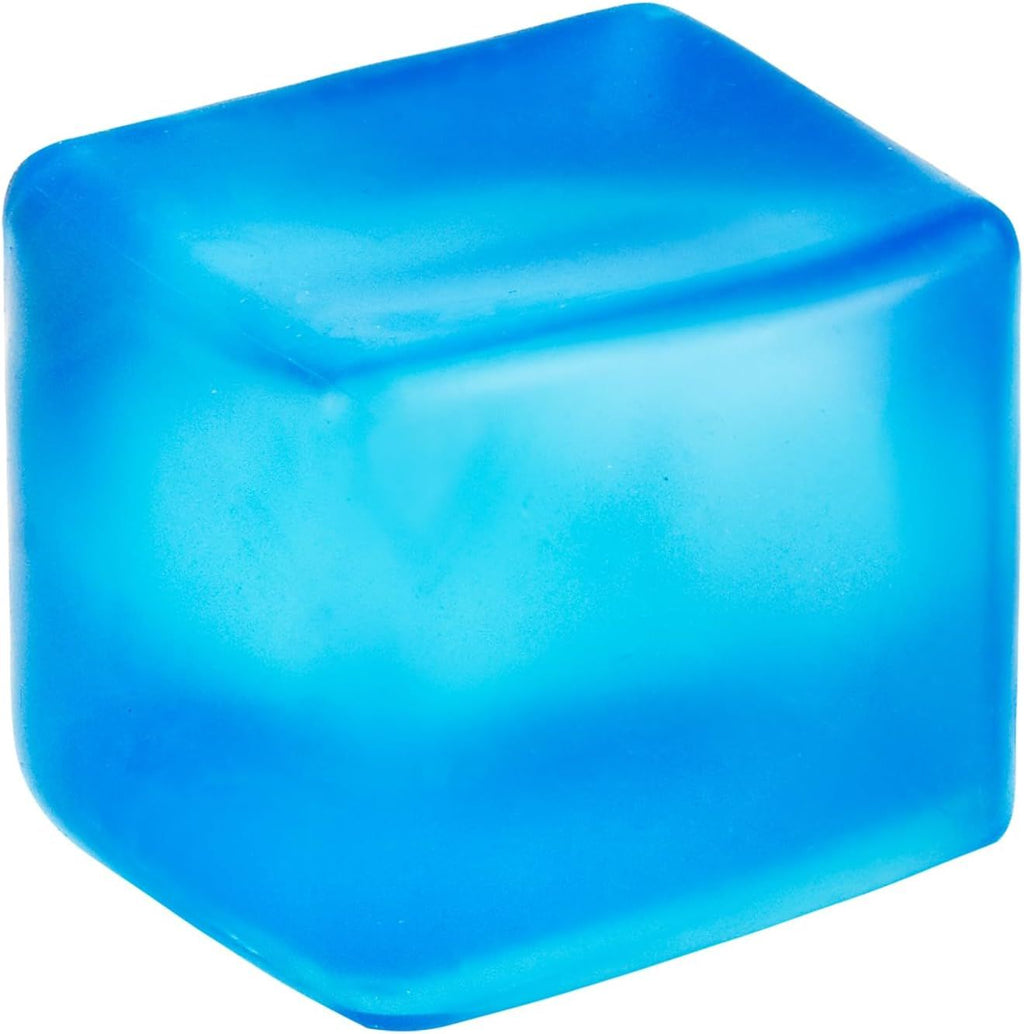 Giant Stress Cube - 3.15" Cube-Sensory Fidget Squeeze Toy with Super Solid Squish-Slow Rising Ice Cube Stress Balls-Stress Relief Hand Toy (Blue)