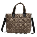 Women's Puffer Tote Quilted Crossbody Puffy Bag Quilted Tote Bag