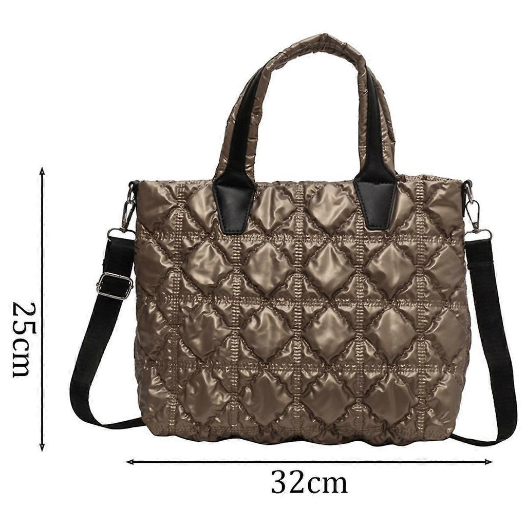 Women's Puffer Tote Quilted Crossbody Puffy Bag Quilted Tote Bag