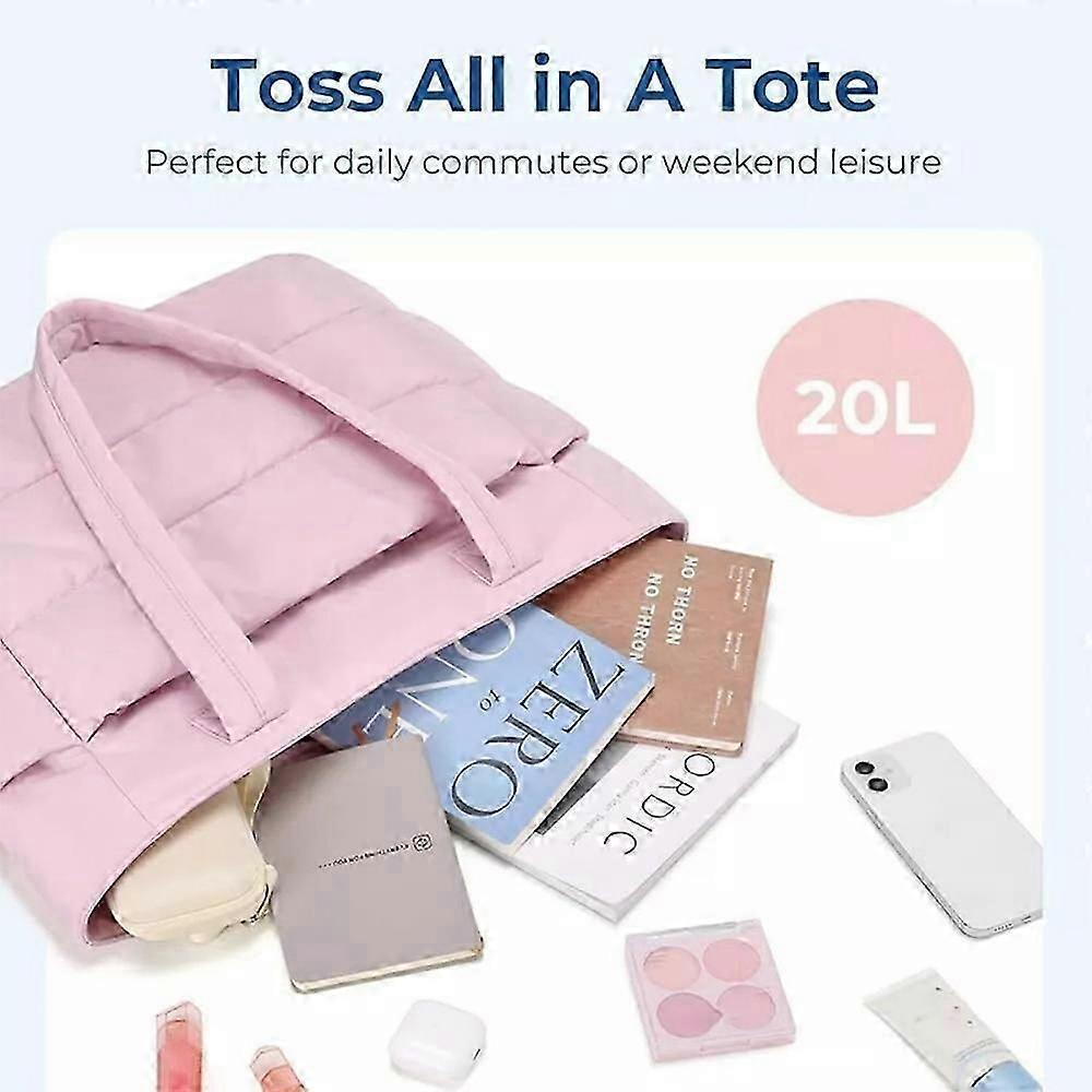 Lightweight Puffy Tote Bag for Women with Compartments Shoulder Bag