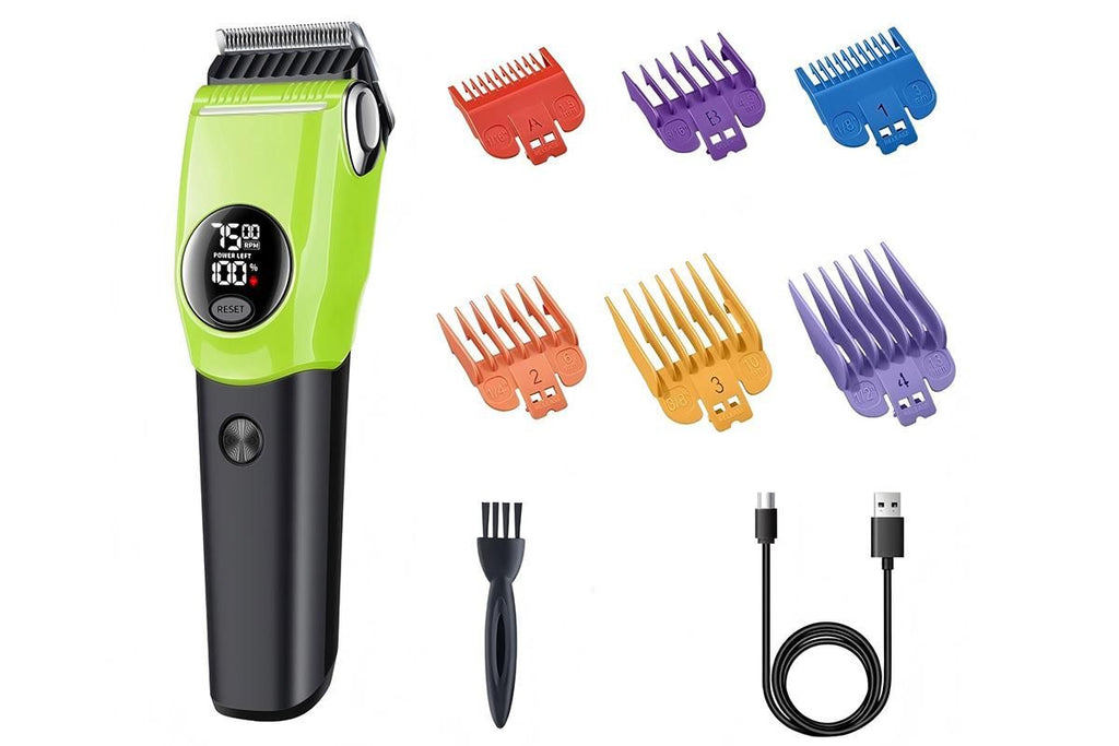 Dog Clipper Low Noise Dog Grooming Kit Rechargeable 3-Speed With LCD Display for Dogs Cats Pets