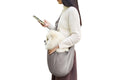 Breathable Dog Carrier Sling With Storage Pocket Pet Carrier Shoulder Pouch For Outdoor Travel -Gray