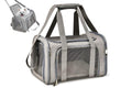 Portable Travel Bag Soft Crate Cage Cat Bag Animal Carriers for Pets -Grey