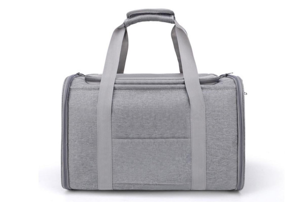 Portable Travel Bag Soft Crate Cage Cat Bag Animal Carriers for Pets -Grey