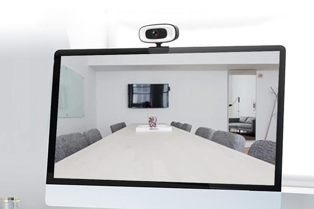 4K Webcam with Ring Light Built in Microphone and Tripod for Video Conferencing