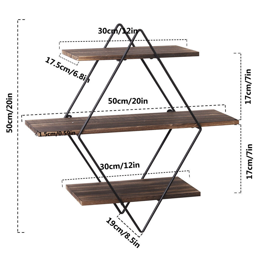 Vintage Rustic Wooden Floating Shelves