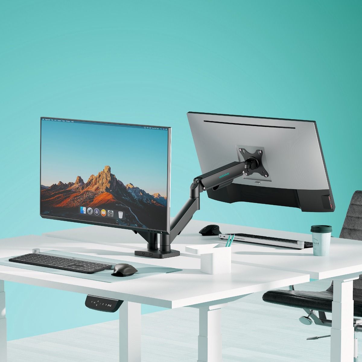 activiva Ergolife Dual-Screen Gas Spring Monitor Arm