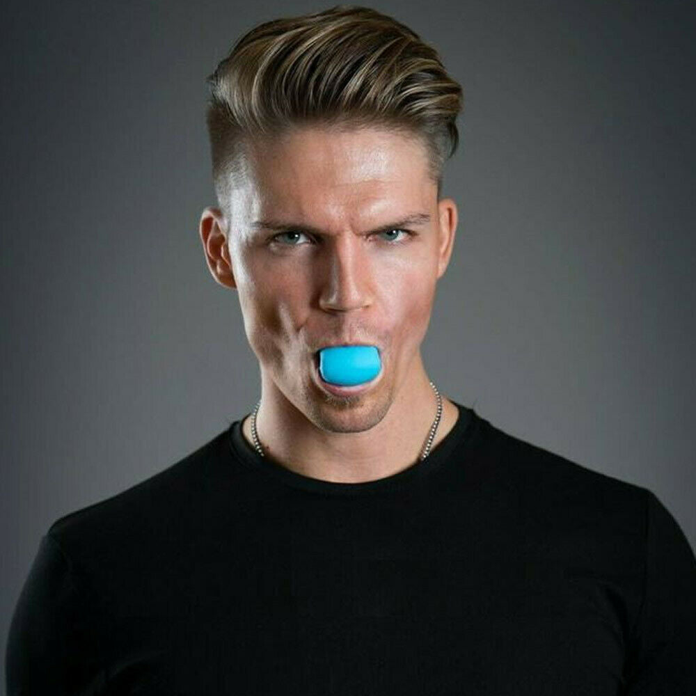 Facial exerciser exercise ballneck toner3-stage mandibular exerciser jaw trainer Blue