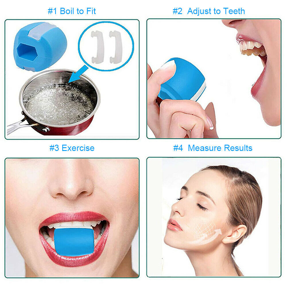 Facial exerciser exercise ballneck toner3-stage mandibular exerciser jaw trainer Blue