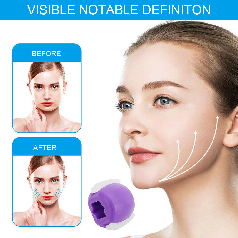 Facial exerciser exercise ballneck toner3-stage mandibular exerciser jaw trainer Purple