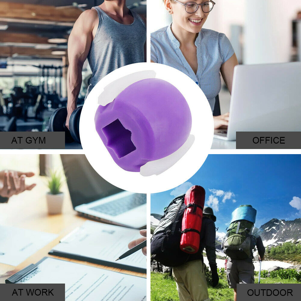 Facial exerciser exercise ballneck toner3-stage mandibular exerciser jaw trainer Purple