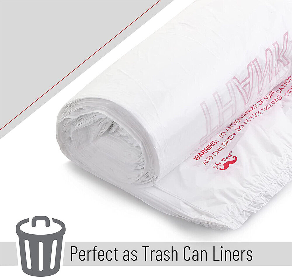 50X Plastic Shopping Bags - Reusable Recyclable Singlet Eco Grocery Carry Bag Super Large