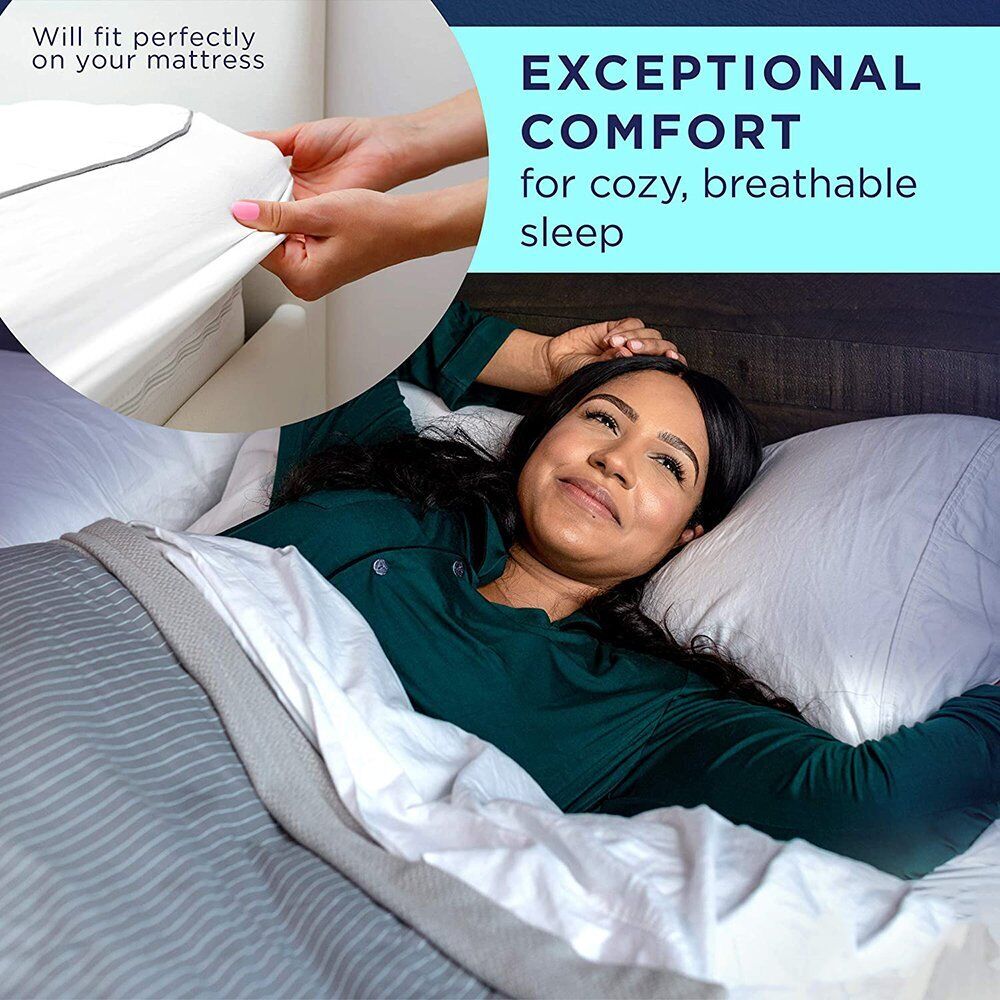 Fully Fitted Waterproof Cotton / Non Woven Mattress Protector Cover Double