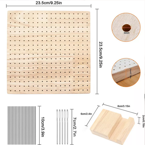Crochet Blocking Board with 25 Pins