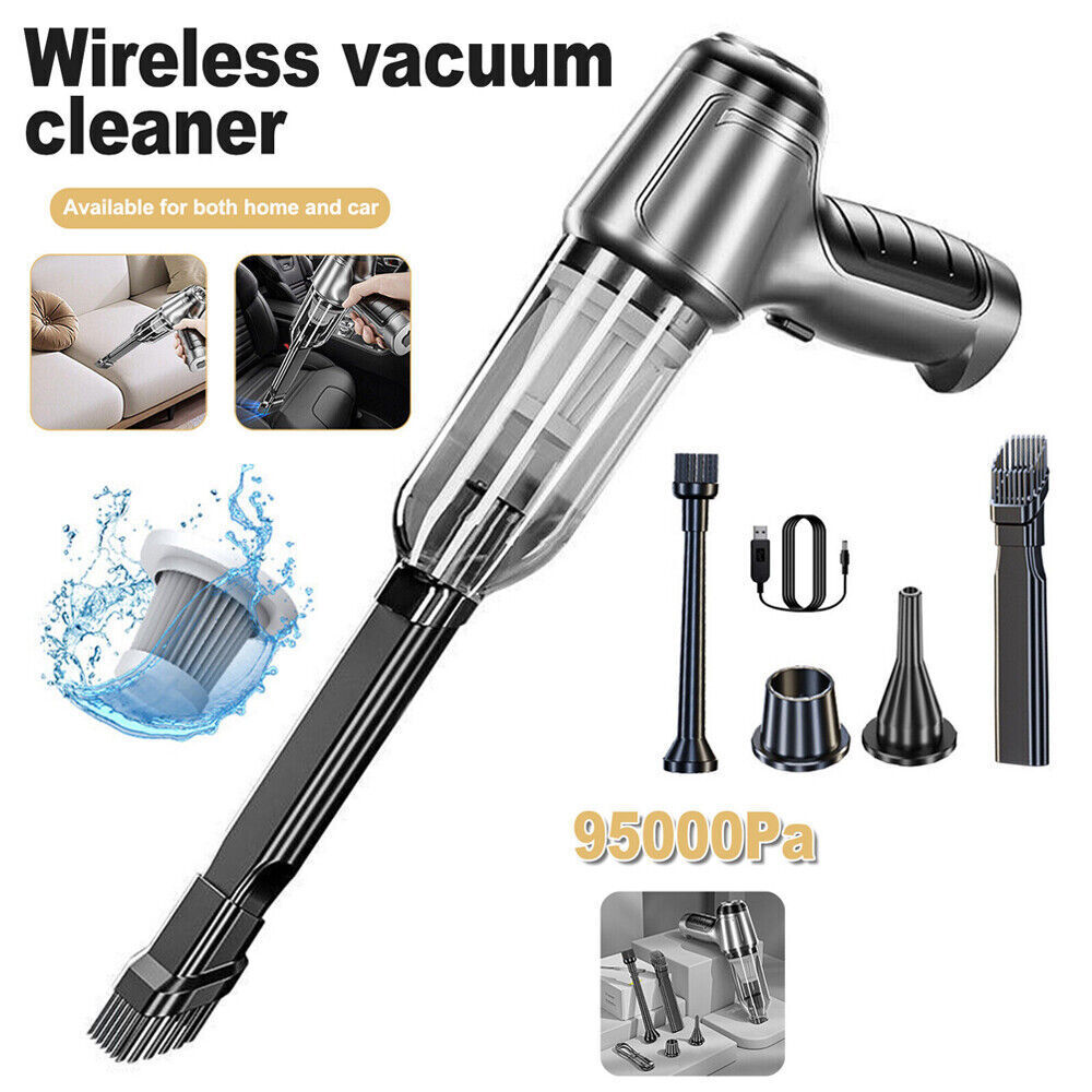 95000PA Wireless Car Vacuum Cleaner Handheld Vaccum Dust Blow Mini Power Suction