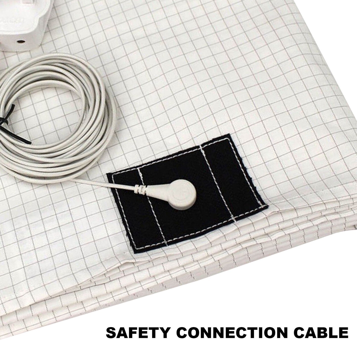 Bed Earthing Sheet Grounding Sheet Mat Large Bed Sheet Flat Sheet W/AU Plug193x203cm