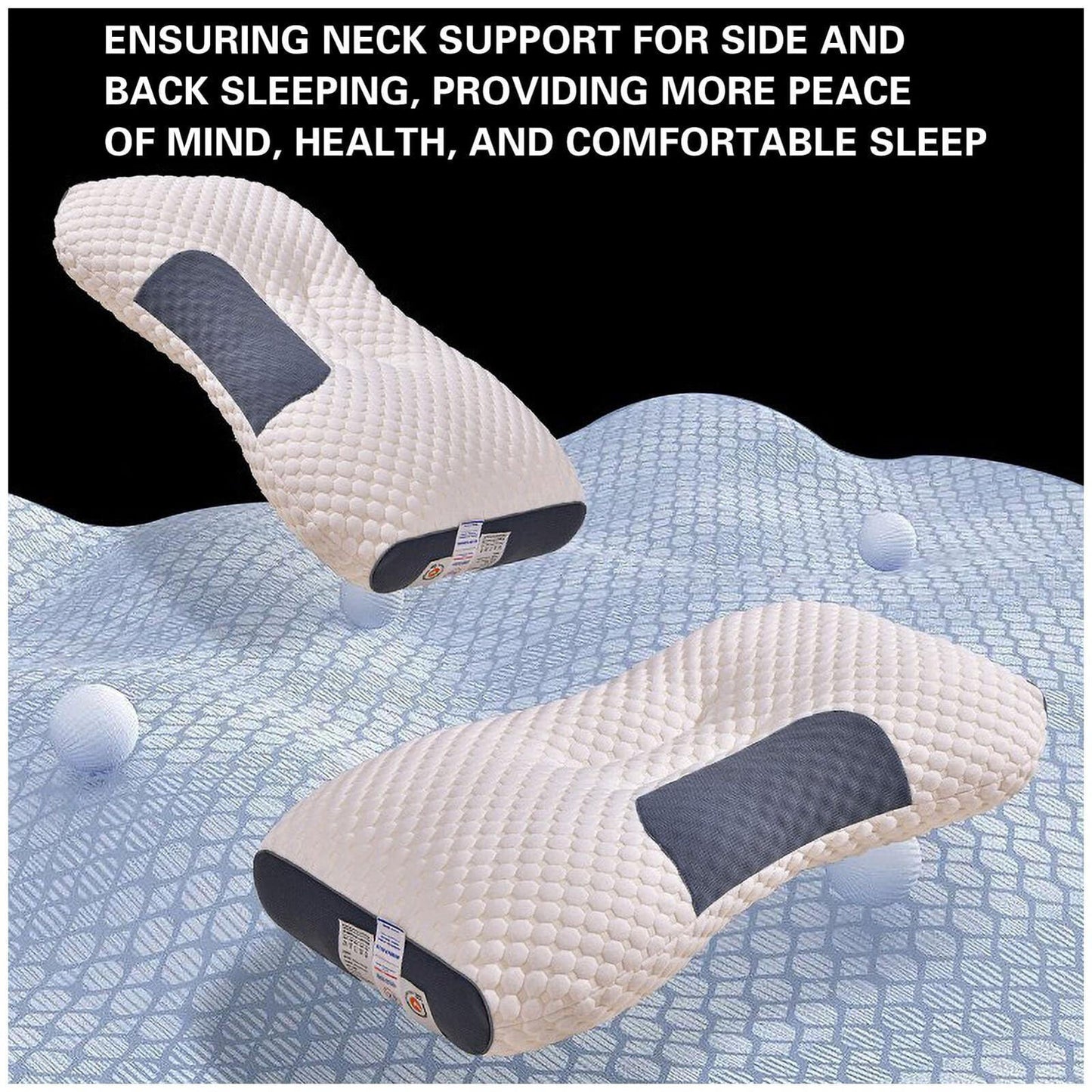 2 pcs Pain Relief Ergonomic Pillow Adjustable Contour Orthopedic Cervical Bed Pillow