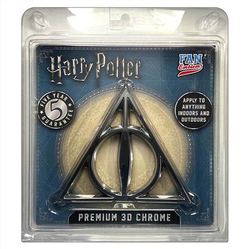 Fan Emblems Harry Potter - Deathly Hallows 3D Decal (Chrome)