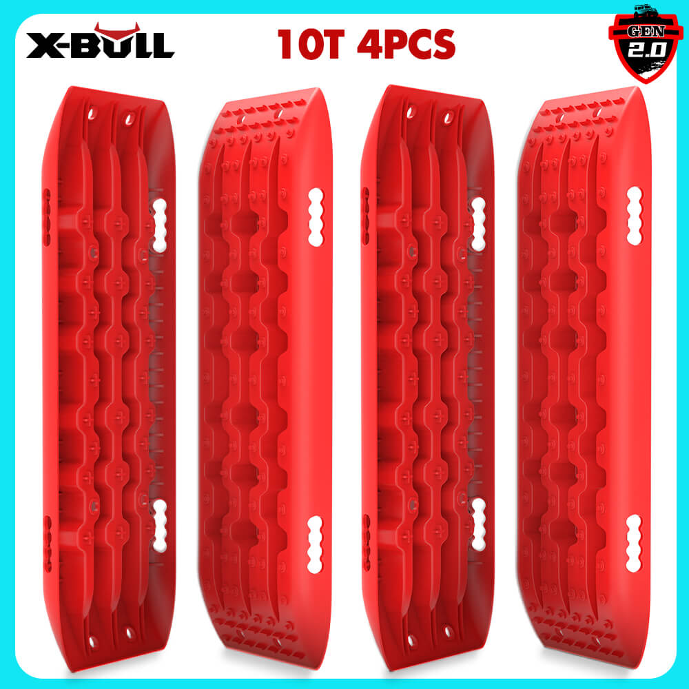 Recovery Tracks Gen 2.0 10T Sand Mud Snow 2 Pairs Offroad 4WD 4x4 2PC 91CM Red