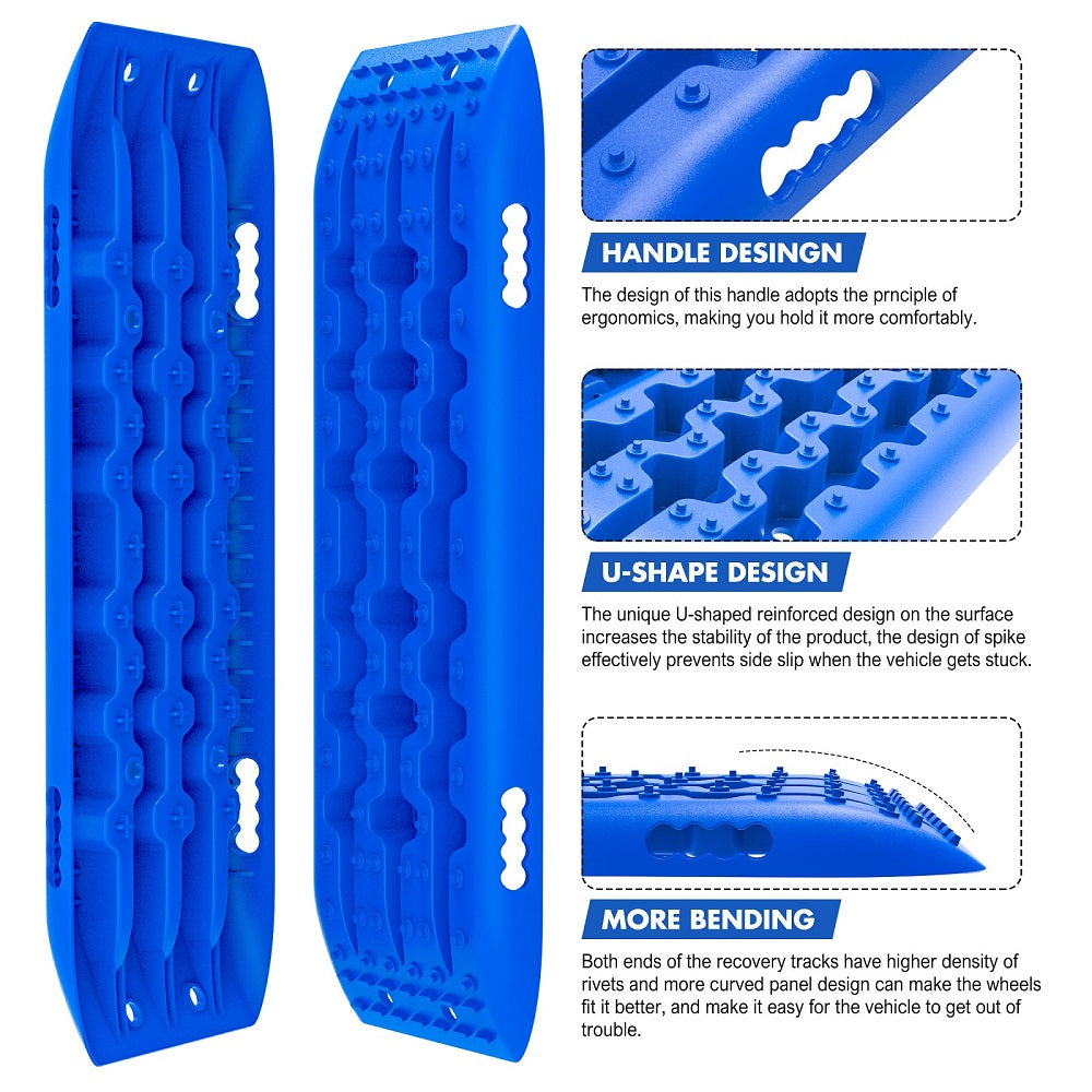 Hitch Receiver 5T Recovery Receiver With 2PCS Recovery tracks Boards Gen2.0 Blue