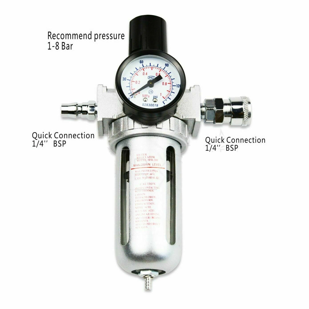Air Compressor Oil Moisture Water Filter Regulator Separator Mount fitting