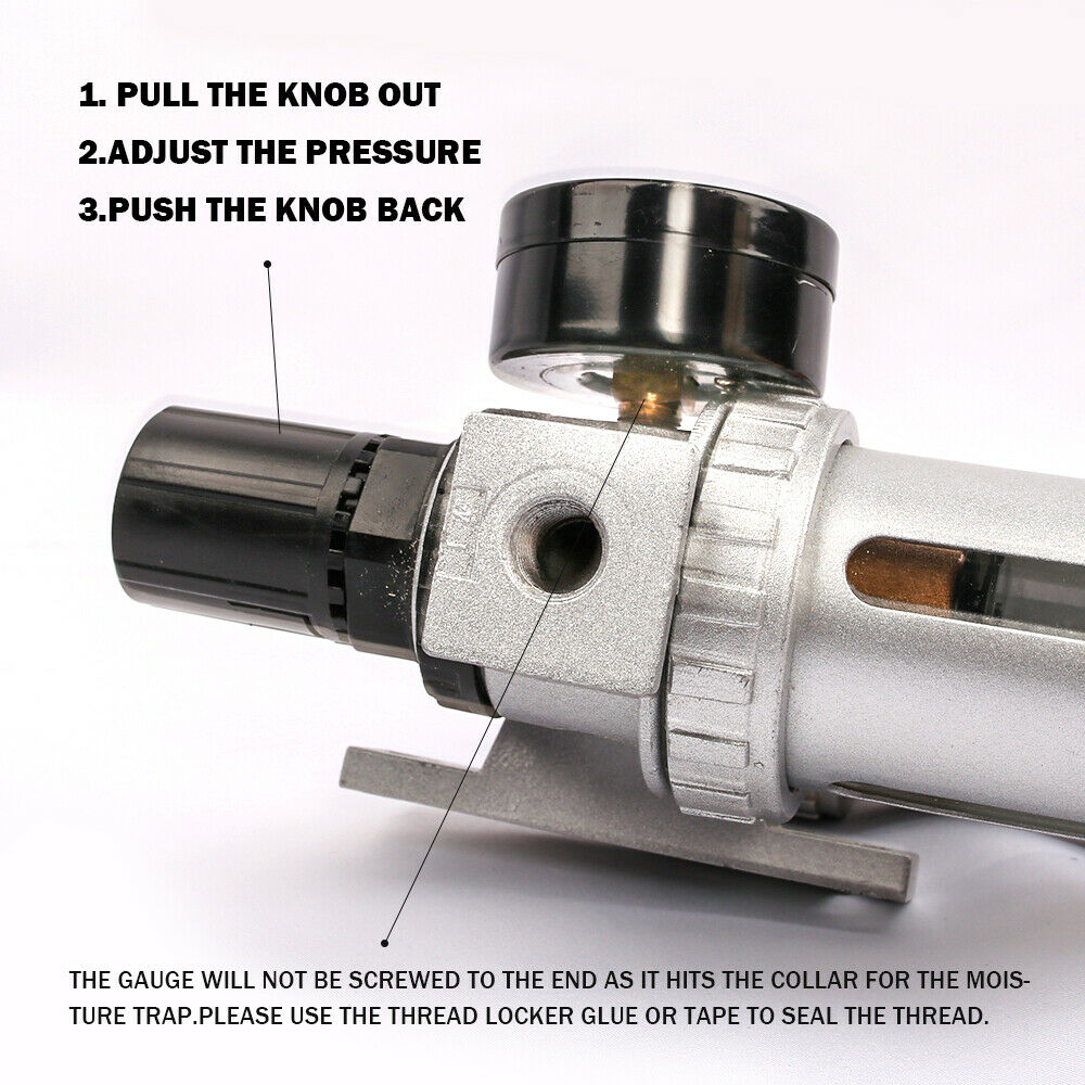 Air Compressor Moisture Filter Water Trap Filter Regulator Mount Fitting