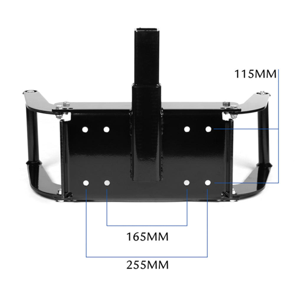 Winch Cradle Mounting Plate Bracket Foldable Steel Bar Truck Trailer 4WD Universal For 9000 10000 12000 13000 14500LBS winch