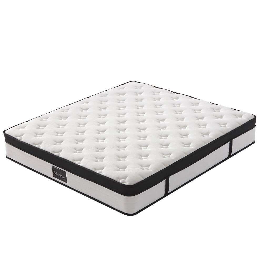 KINGSTON SLUMBER RelaxMax 31cm Queen Mattress, Medium, Euro Top, 5-Zone, Pocket Spring, Knitted Fabric