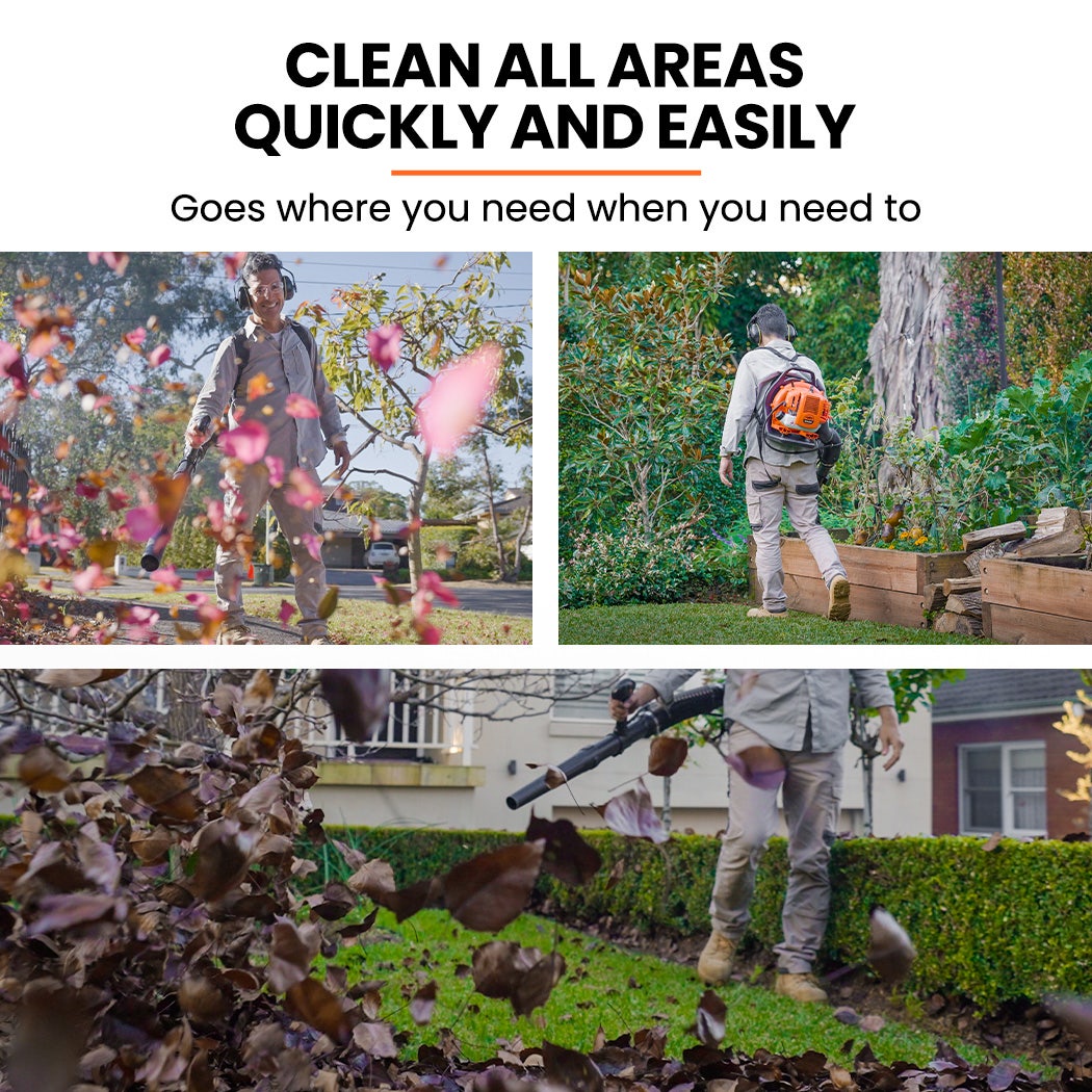 MTM 30CC Backpack Petrol Leaf Blower 2 Stroke Commercial Garden Yard Outdoor