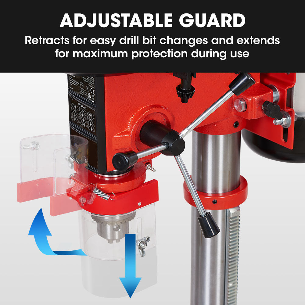 Baumr-AG DP15 600W 10  Pedestal Bench Drill Press, 12 Speeds, 16mm Chuck (DP15 II)