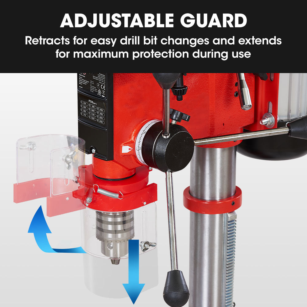 Baumr-AG 600W 12  Pedestal Bench Drill Press, 12 Speeds, 16mm Chuck (DP17)