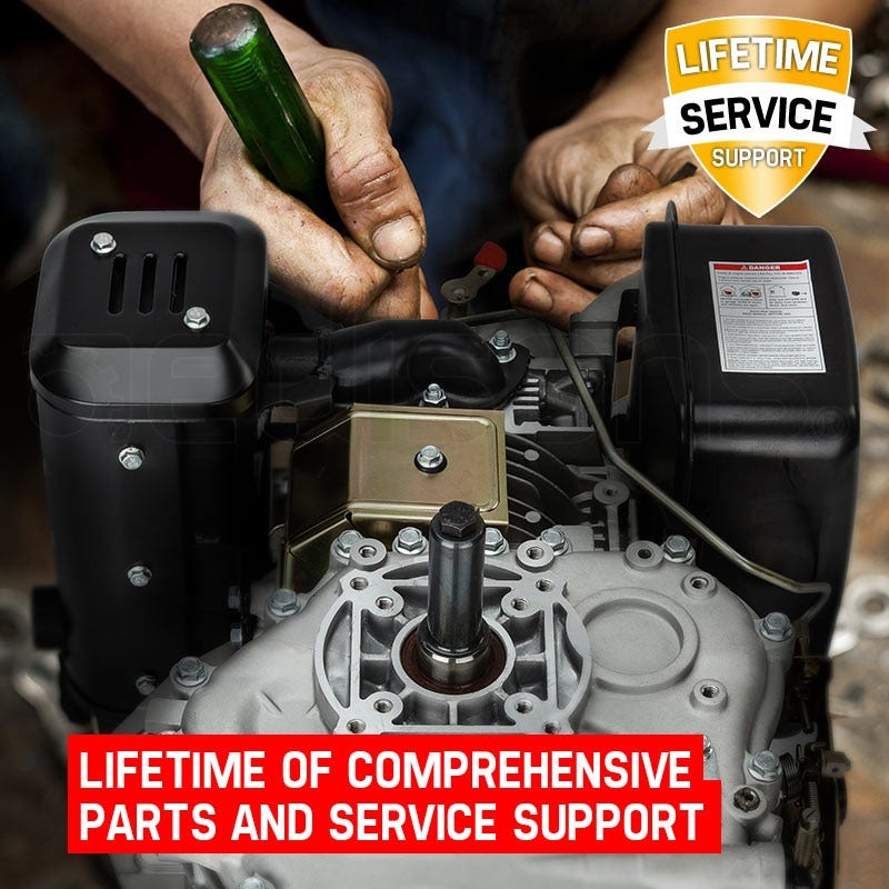 Baumr-AG 7HP DIESEL Stationary Engine 4 Stroke OHV Horizontal Shaft Motor