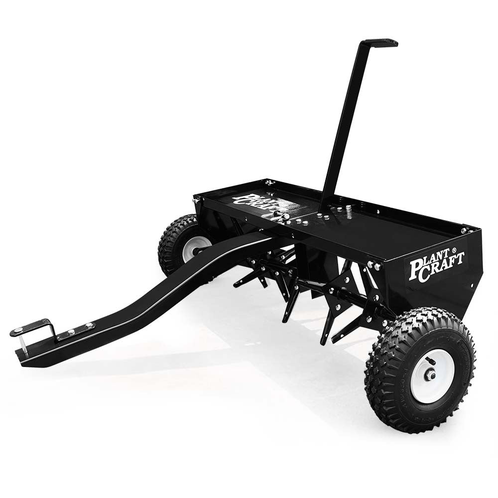 PlantCraft Tow Behind Plug Lawn Aerator 1m (40) Wide, Universal Hitch for Ride on Mower, Garden Tractor