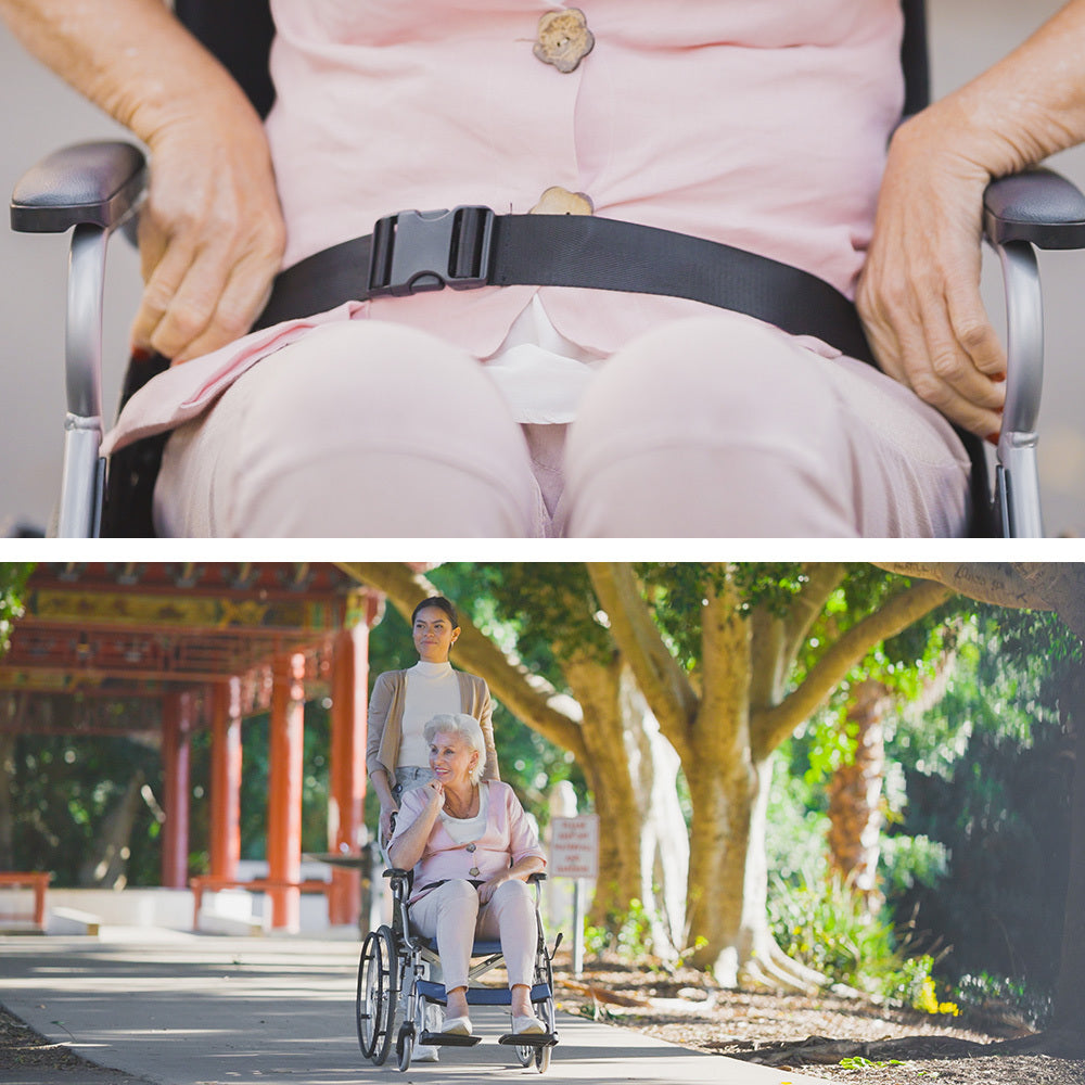 EQUIPMED Folding Aluminium Wheelchair, 20  Wheels, Park Brakes, 100kg Capacity, Blue