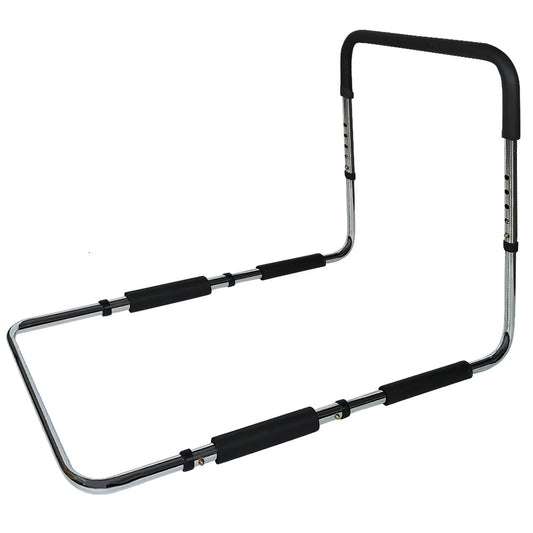 Equipmed Bed Assist Adjustable Hand Rail Support Aid for Seniors, 125kg Capacity, Bedside with Soft Grip Handle