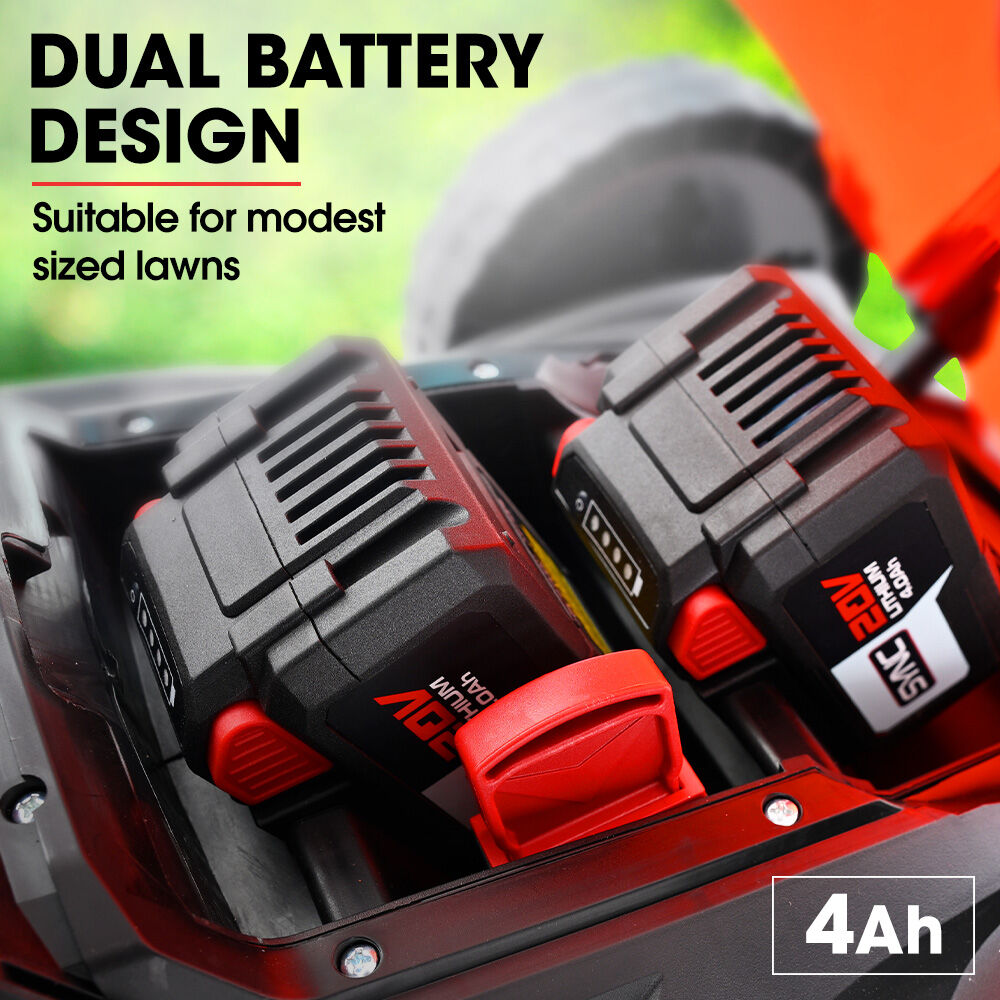 BAUMR-AG 520CX 40V SYNC 17  Cordless Lawn Mower Kit, Fast Charger, 2 x 4Ah Battery, 5 Cutting Heights, Adjustable Ergonomic Handle, Mulching Option