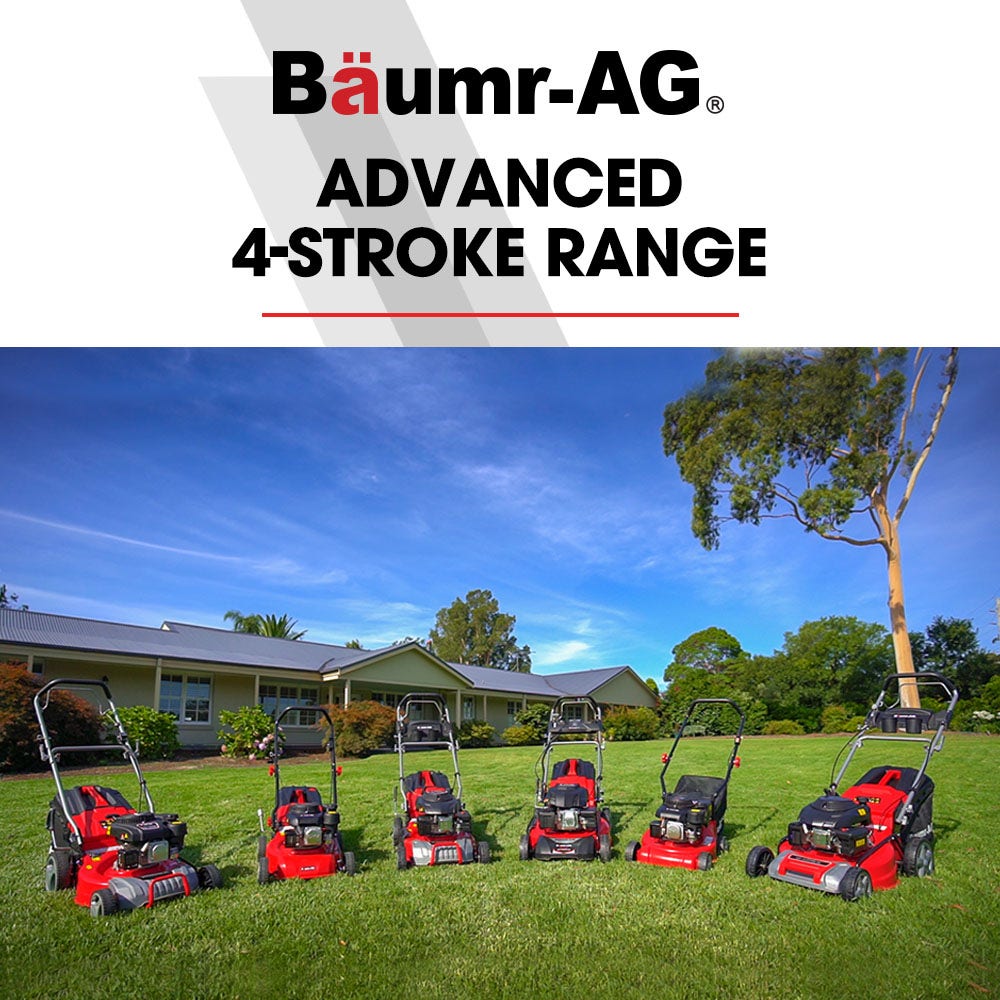 BAUMR-AG 18  150cc Lawn Mower, 8 Heights, Steel Deck, Cup Holders, 4-Stroke Petrol Lawnmower - 730EX