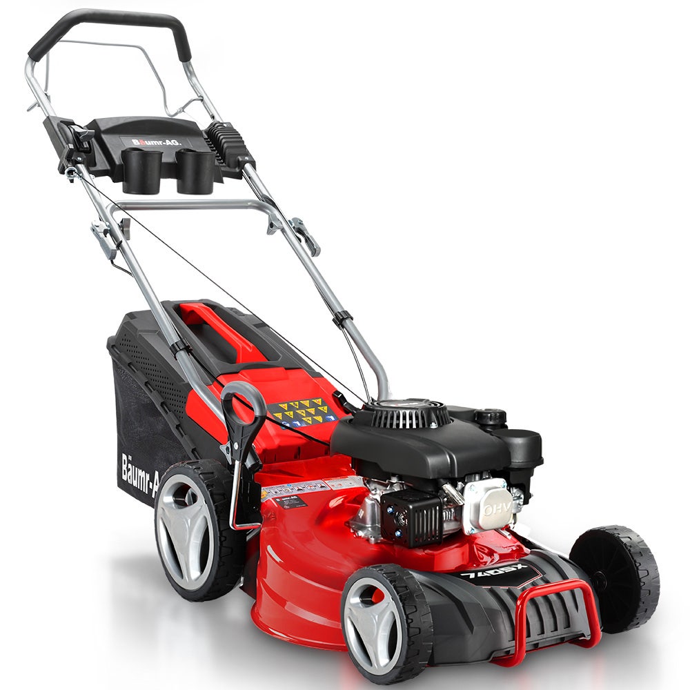 BAUMR-AG 18  150cc Self Propelled Lawn Mower, 7 Height, Steel Deck, Cup Holders, 4-Stroke Petrol Lawnmower - 740SX