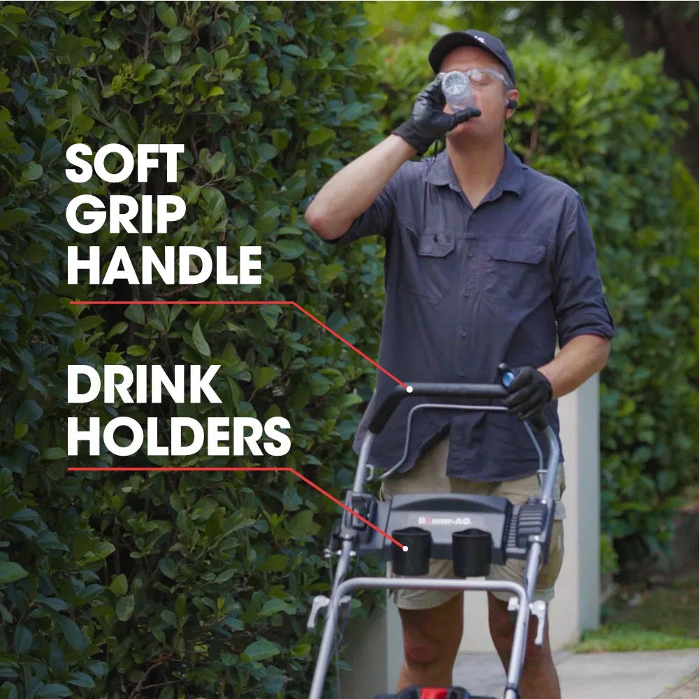 BAUMR-AG 18  150cc Self Propelled Lawn Mower, 7 Height, Steel Deck, Cup Holders, 4-Stroke Petrol Lawnmower - 740SX