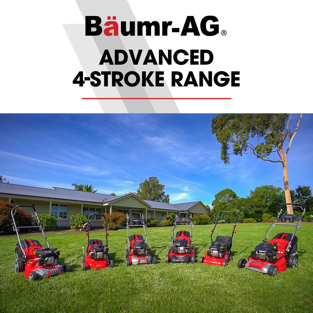 BAUMR-AG 18  150cc Self Propelled Lawn Mower, 7 Height, Steel Deck, Cup Holders, 4-Stroke Petrol Lawnmower - 740SX
