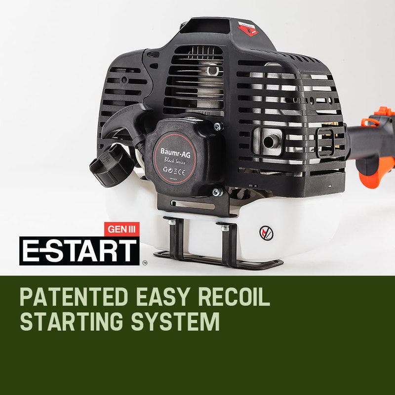 BAUMR-AG 65cc 7in1 Long Reach Garden Multi-tool, Pole Saw, Hedge & Line Trimmer, Brush Cutter, 12 Tree Trimming Pruning Chainsaw Bar, 2 Extension Shafts