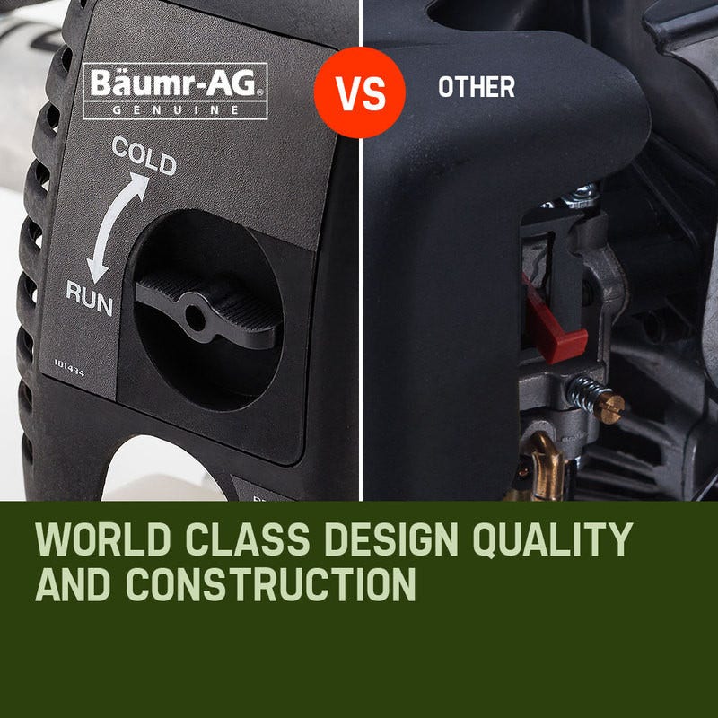 BAUMR-AG 65cc 7in1 Long Reach Garden Multi-tool, Pole Saw, Hedge & Line Trimmer, Brush Cutter, 12 Tree Trimming Pruning Chainsaw Bar, 2 Extension Shafts