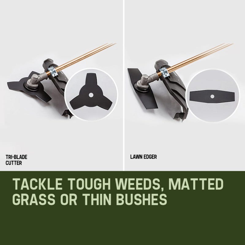 BAUMR-AG 65cc 7in1 Long Reach Garden Multi-tool, Pole Saw, Hedge & Line Trimmer, Brush Cutter, 12 Tree Trimming Pruning Chainsaw Bar, 2 Extension Shafts